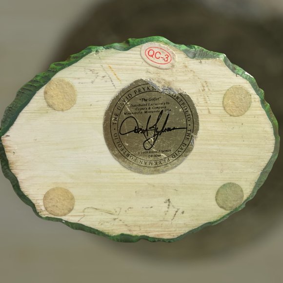 Vtg Set of 2 David Frykman Figurines The Golfers Funny Ol Lady & Ol Man Bookends - Picture 12 of 15